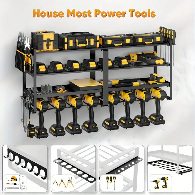 1pc, Heavy-duty Metal Garage Tool Organizer