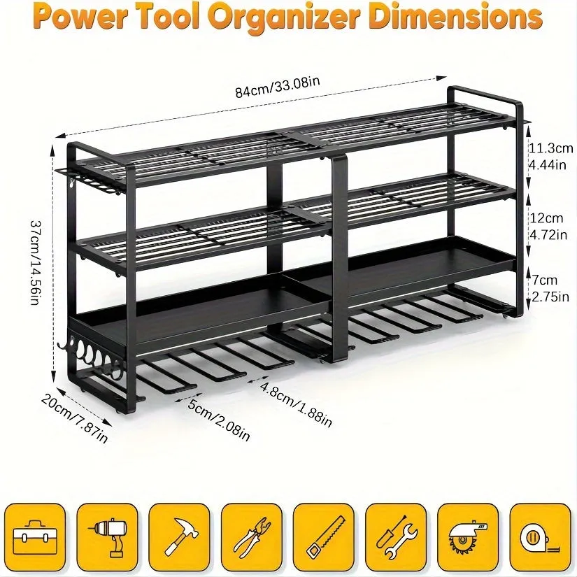 1pc, Heavy-duty Metal Garage Tool Organizer