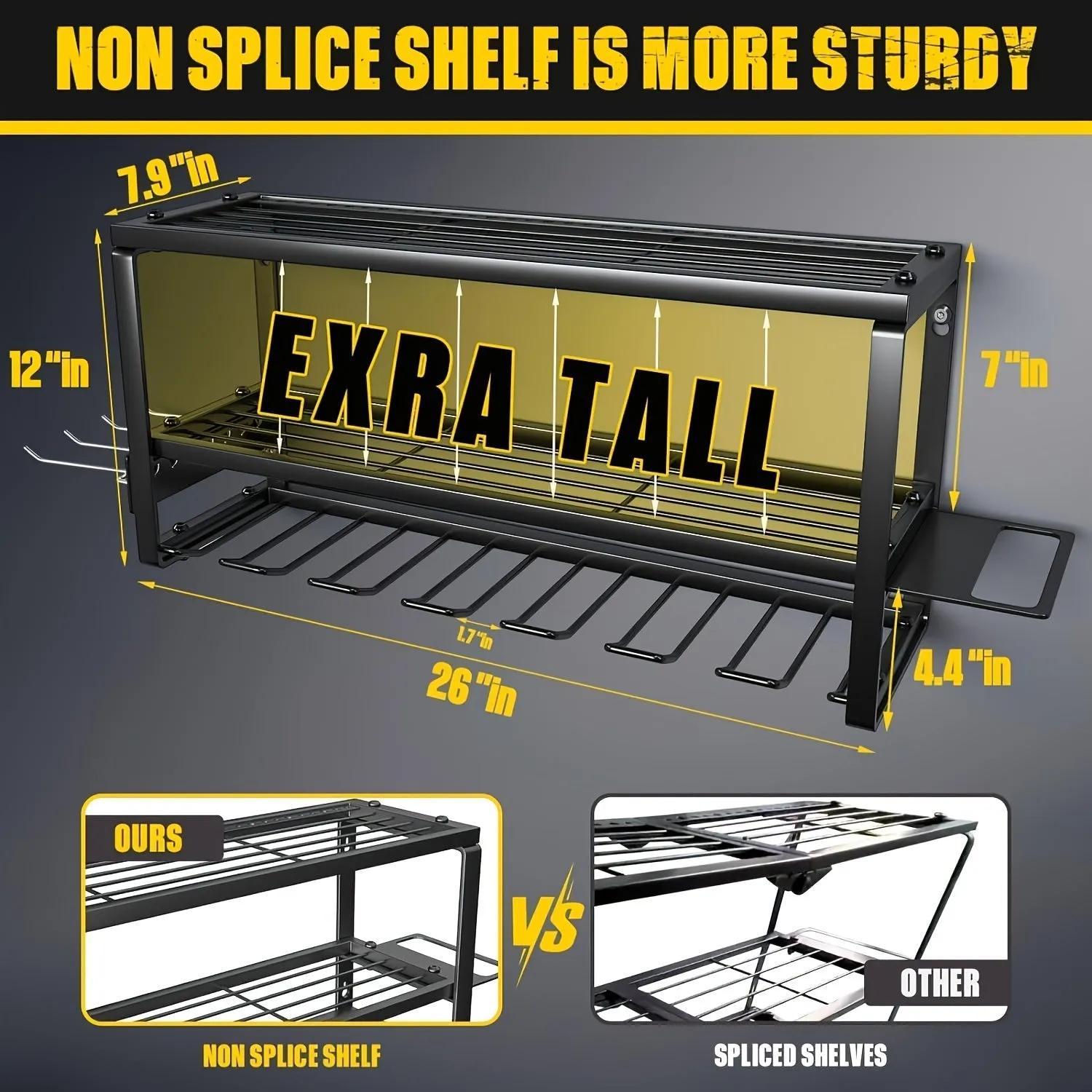 1pc, Heavy-duty Metal Garage Tool Organizer