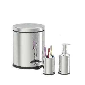 3 Pieces Inox Bathroom Set