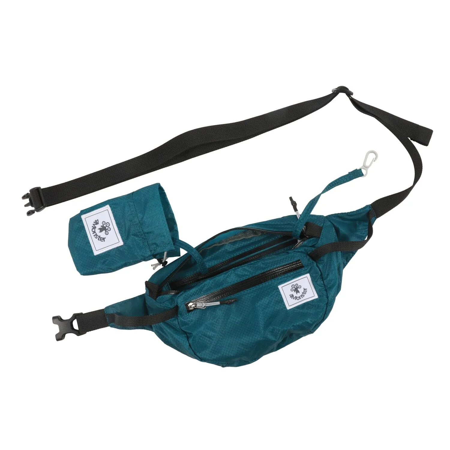 4Monster Hiking Waist Packs Portable with Multi-Pockets Adjustable Belts- Plain Color