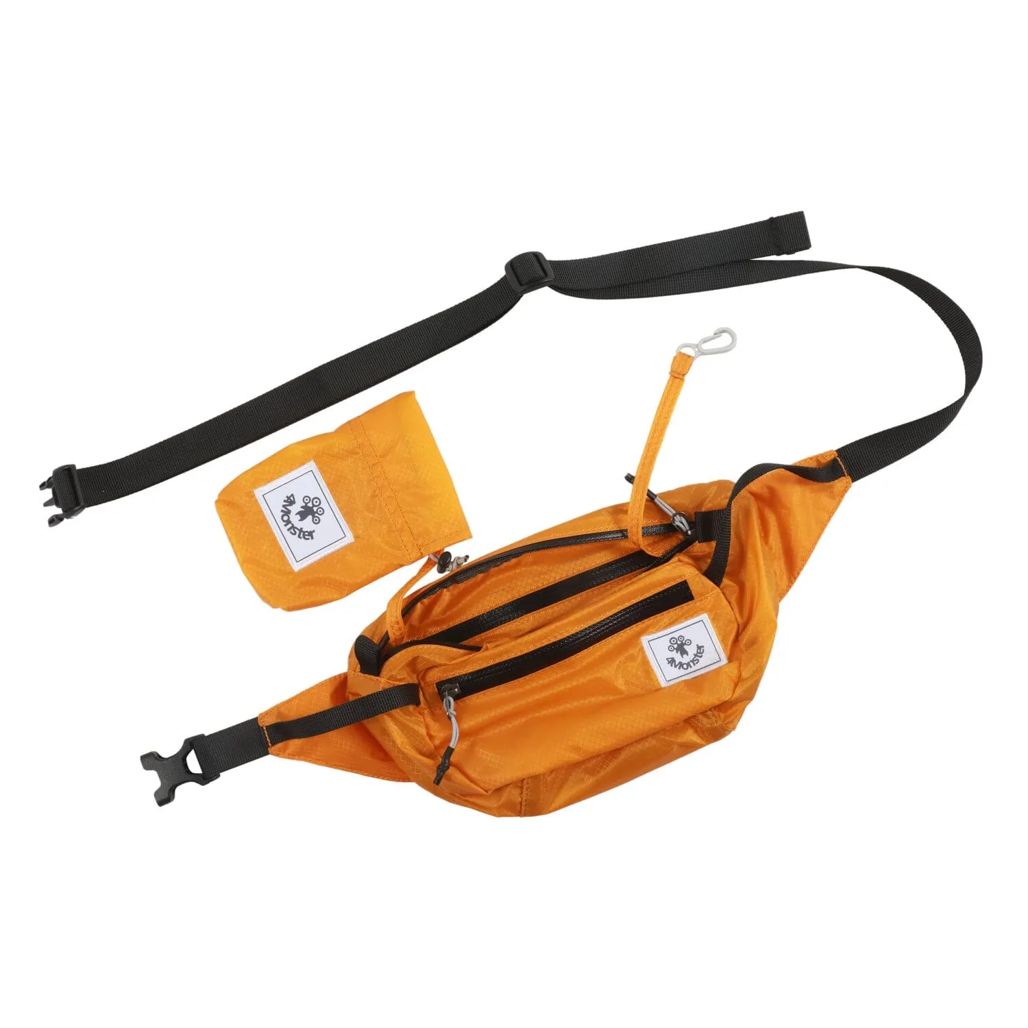 4Monster Hiking Waist Packs Portable with Multi-Pockets Adjustable Belts- Plain Color