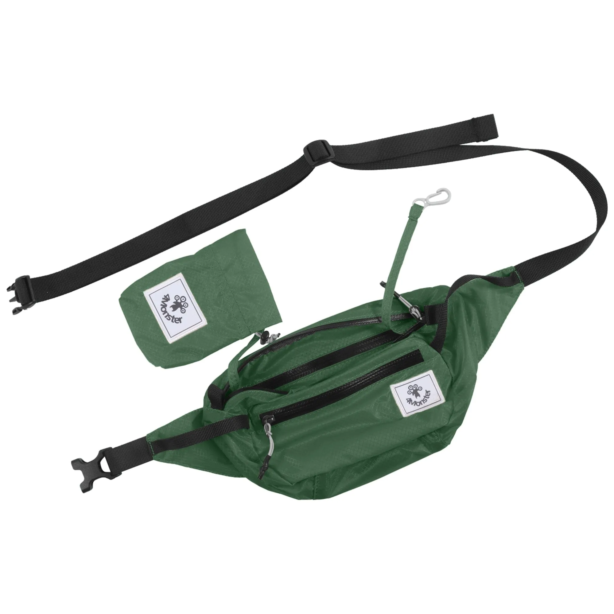 4Monster Hiking Waist Packs Portable with Multi-Pockets Adjustable Belts- Plain Color