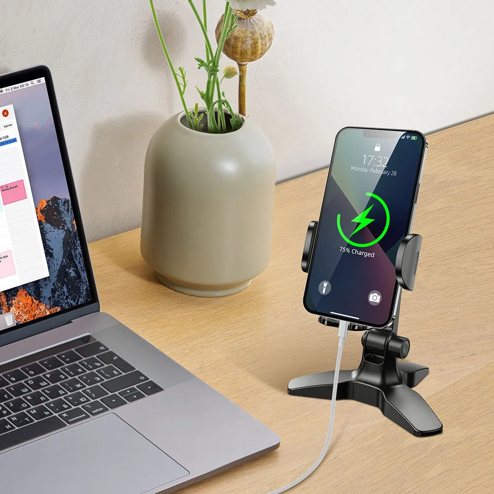 Adjustable Tripod Base Phone Holder Stand