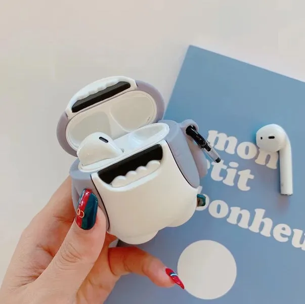 Airpods Case Scuba little shark & pinguin