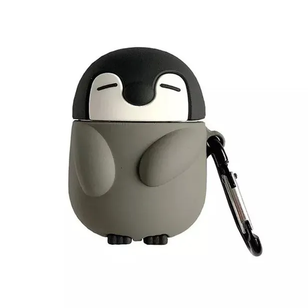 Airpods Case Scuba little shark & pinguin