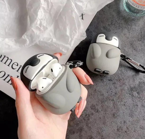 Airpods Case Scuba little shark & pinguin