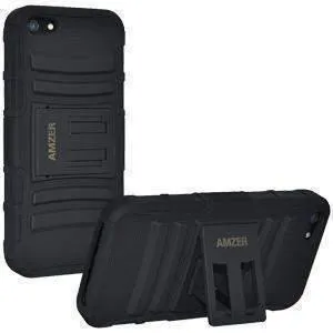 Amzer Hybrid Kickstand iPhone Case - Black- Black