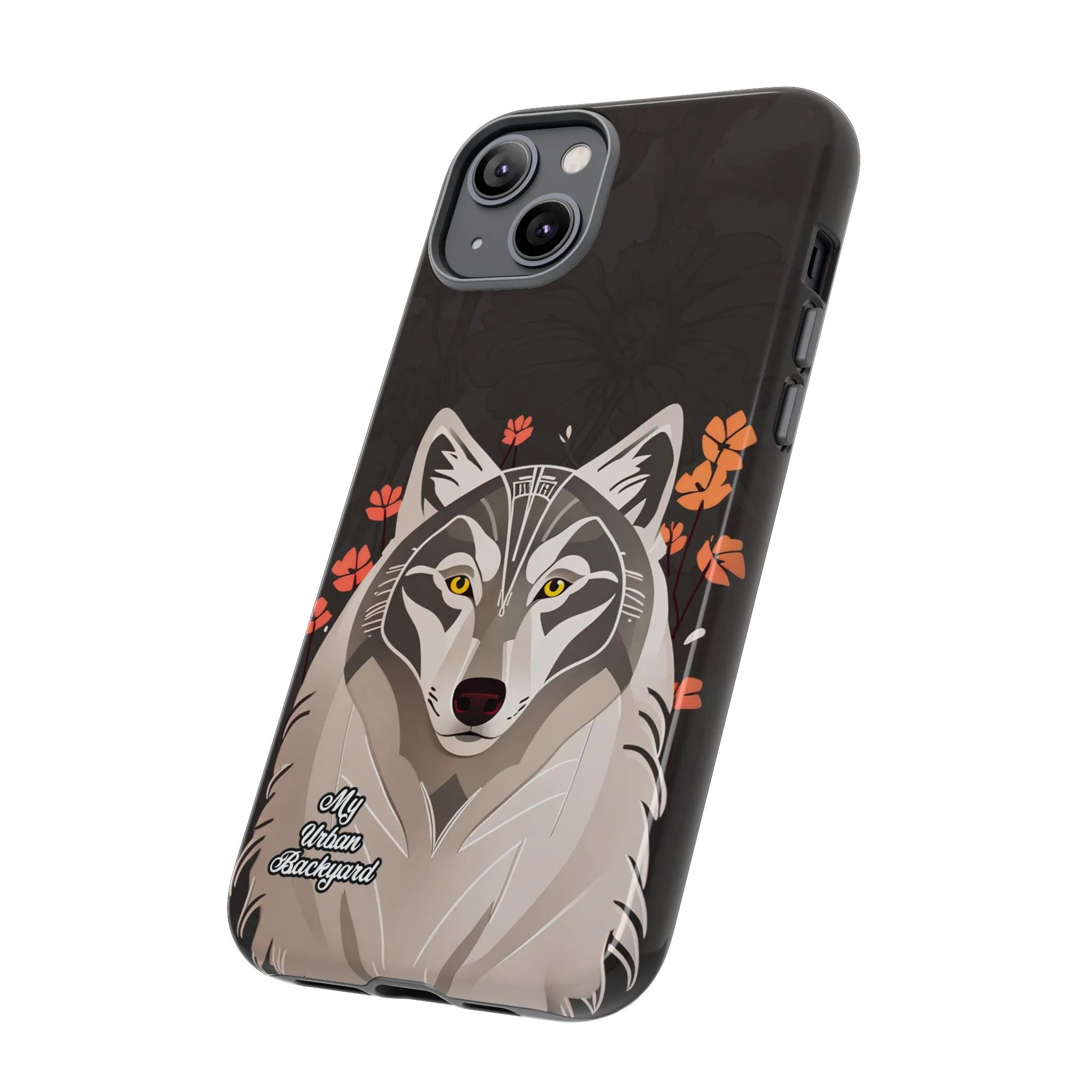 Art Deco Wolf, Cell Phone Case - Apple, Samsung or Google Pixel