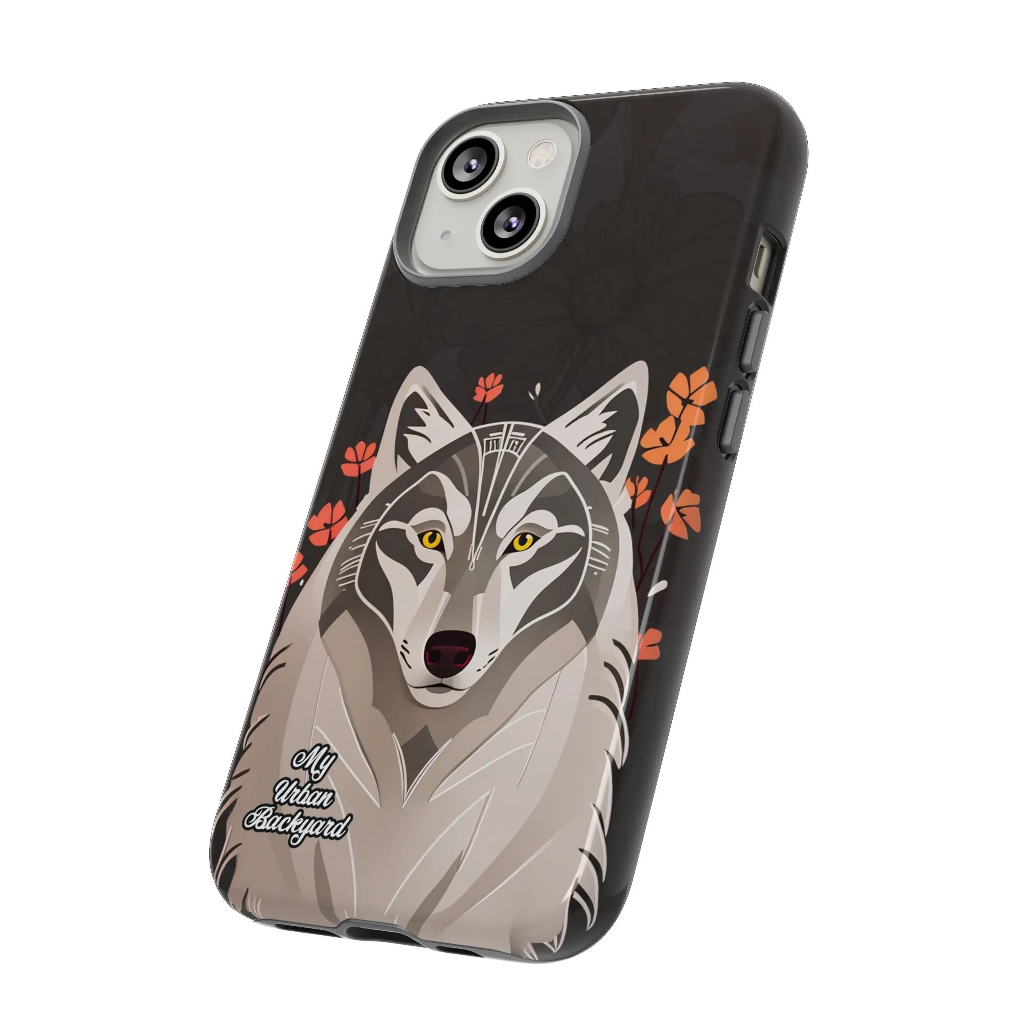 Art Deco Wolf, Cell Phone Case - Apple, Samsung or Google Pixel