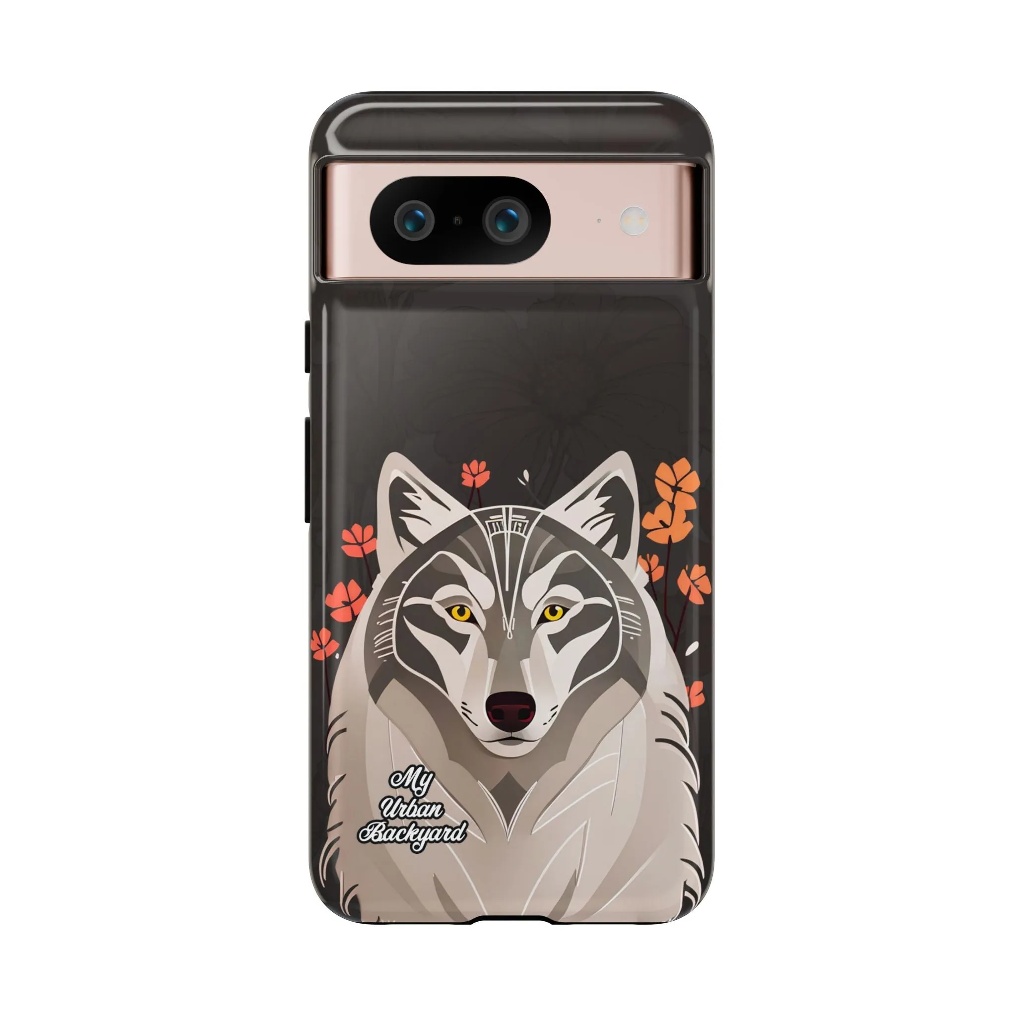 Art Deco Wolf, Cell Phone Case - Apple, Samsung or Google Pixel