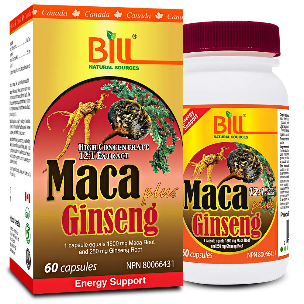 BILL Natural Sources® Maca Plus Ginseng  60 Capsules