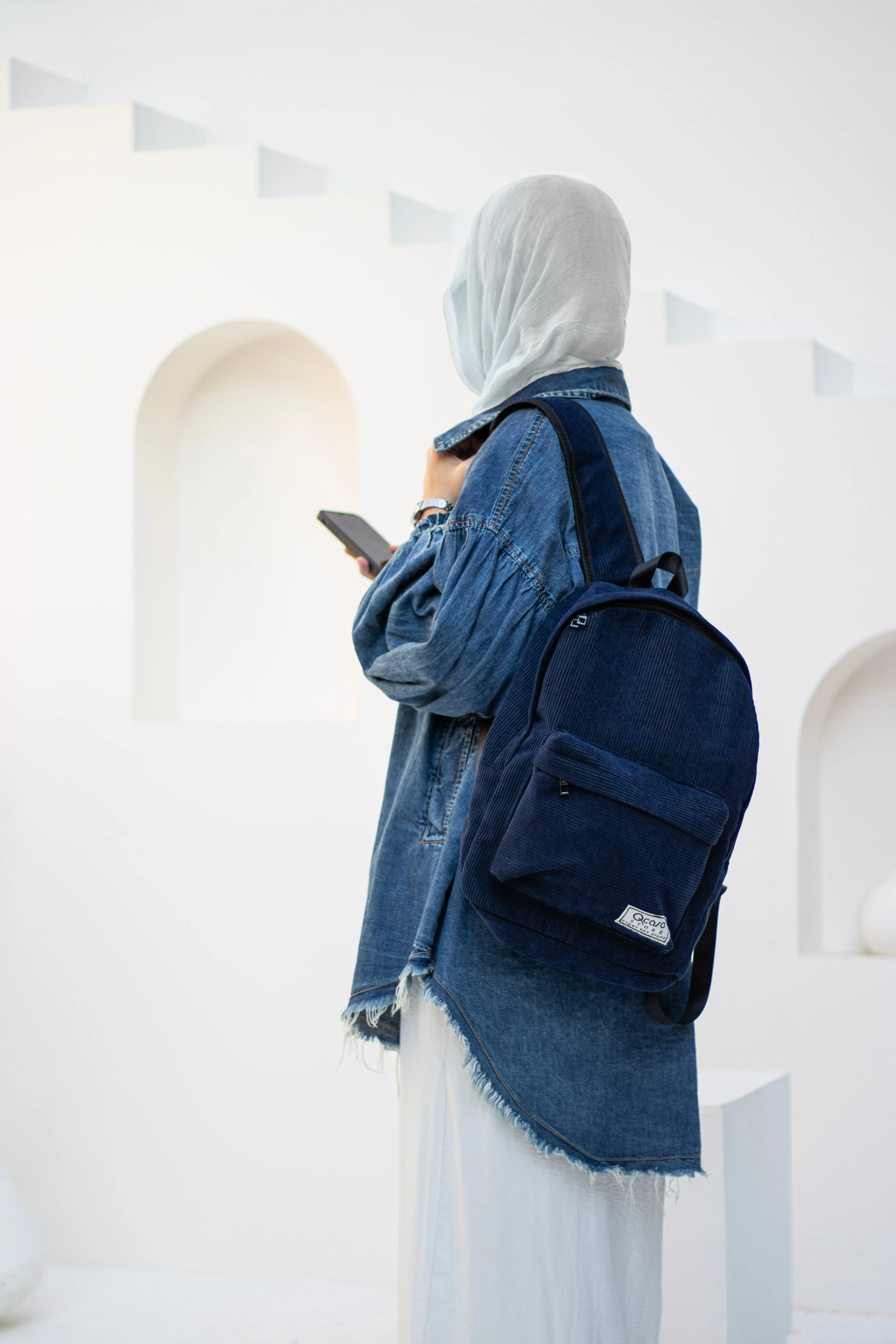 Blue Velvet Backpack