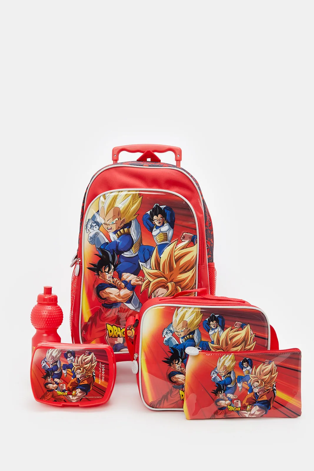 Boys Red Dragon Ball PrintTrolley Set (5 Piece)