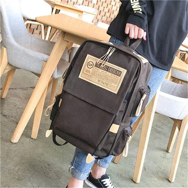 Brand fashion backpack women Bag School bags for teenager girls boys