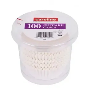 Caroline Cupcake Cases- White 100 PK