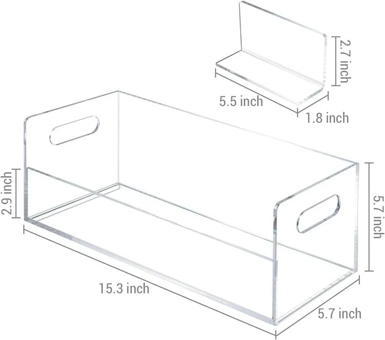 Clear Acrylic Stackable CD Holder Rack with Cutout Carrying Handles, Jewel Case Display Crate