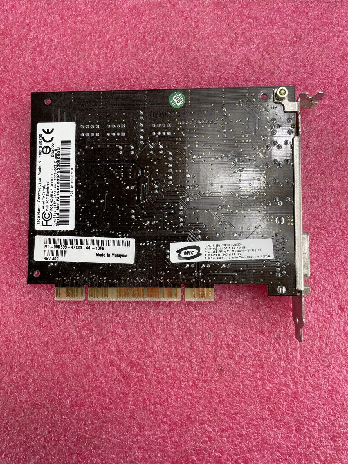 Creative Labs Sound Blaster Live! SB0200 PCI Audio Card