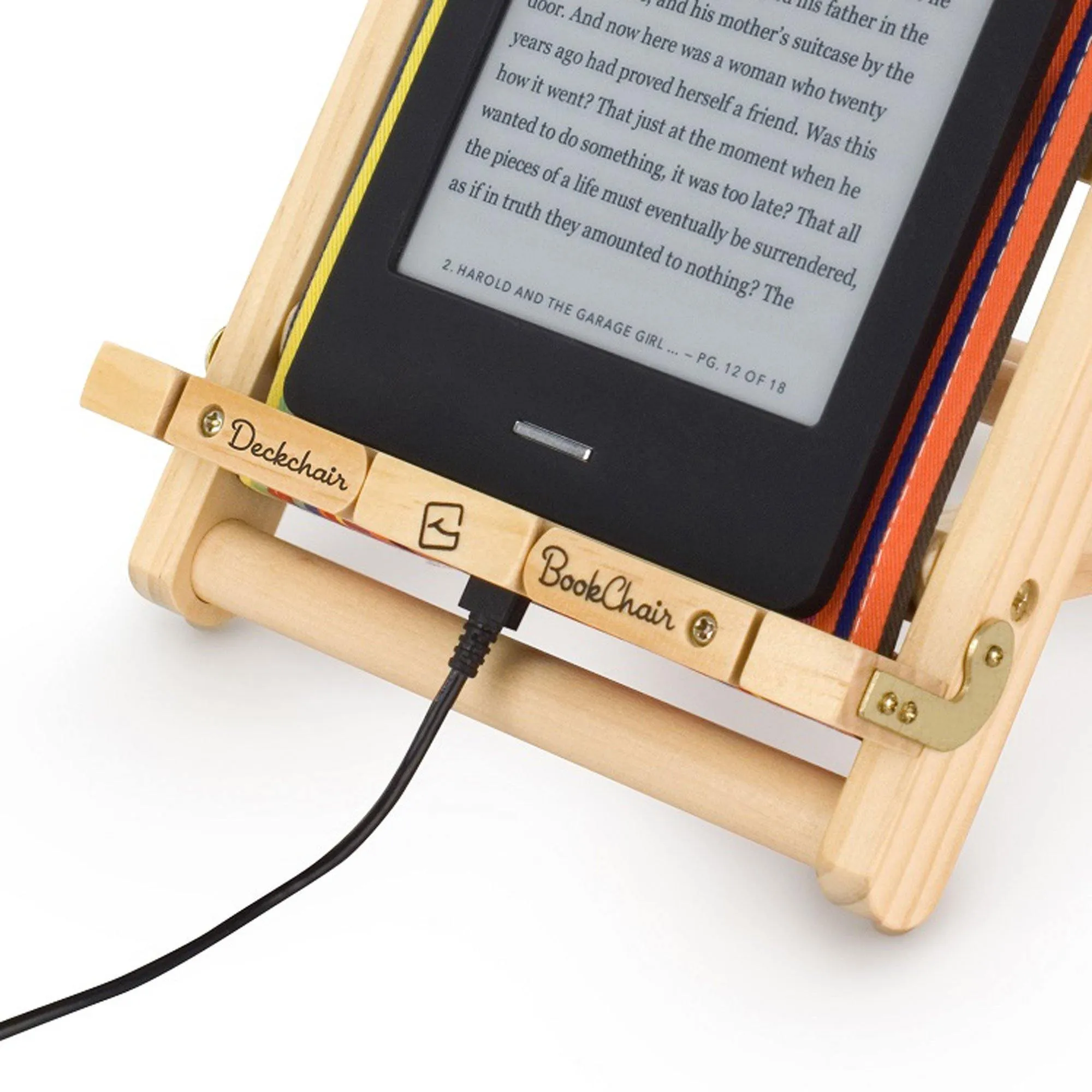 Deckchair Bookchair iPad, Tablet Stand & Book Holder (Multistripe)