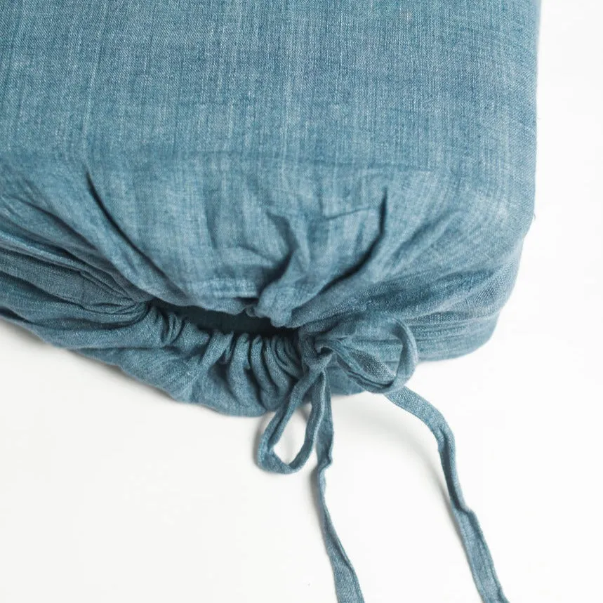 Denim Blue Linen Duvet Cover Set