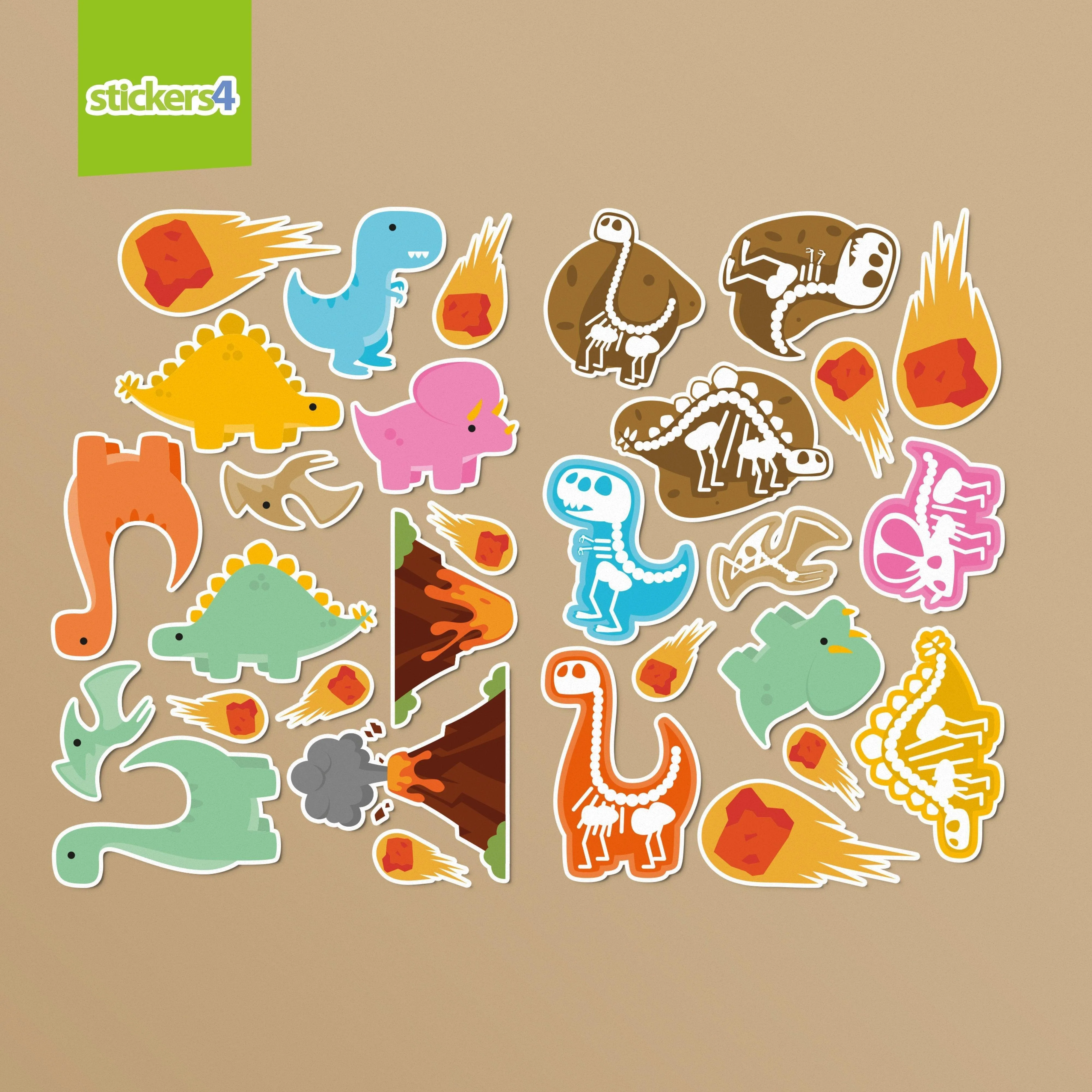 Dinosaur and Fossil Sticker Pack - Perfect Stocking Filler