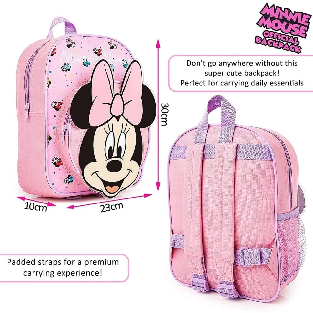 Disney Minnie Mouse Backpack for Girls - Pink Minnie Mouse