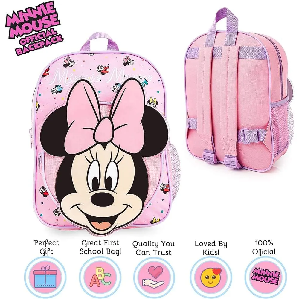 Disney Minnie Mouse Backpack for Girls - Pink Minnie Mouse