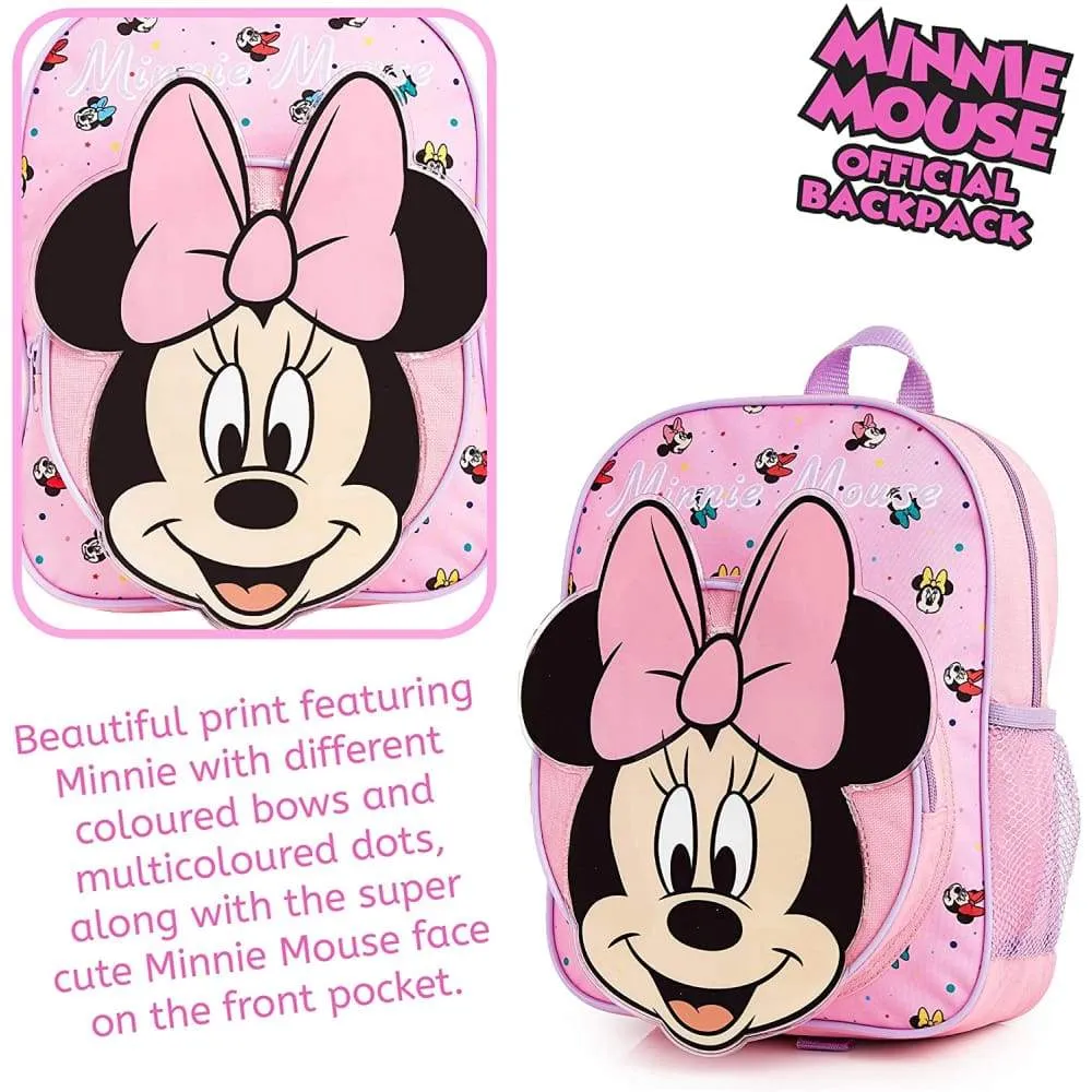 Disney Minnie Mouse Backpack for Girls - Pink Minnie Mouse