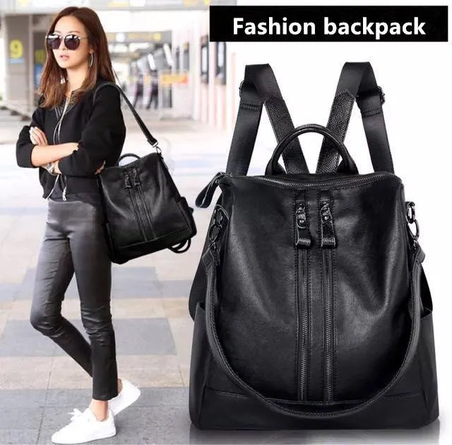 Fashion Women's High Quality Leather Backpacks for School & Travel