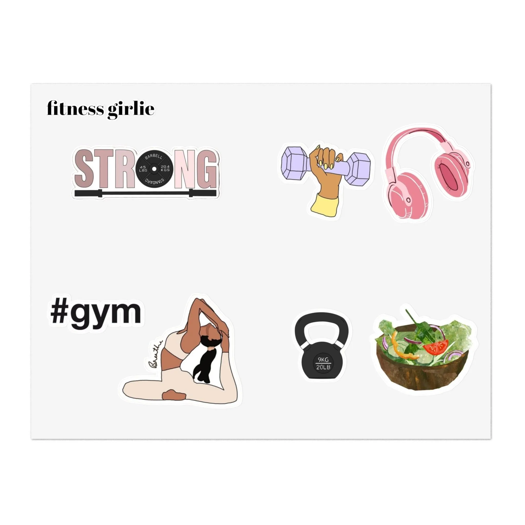 Fitness Girlie Phone Stickers for Phone Cases – Perfect for Personalizing Your Style!