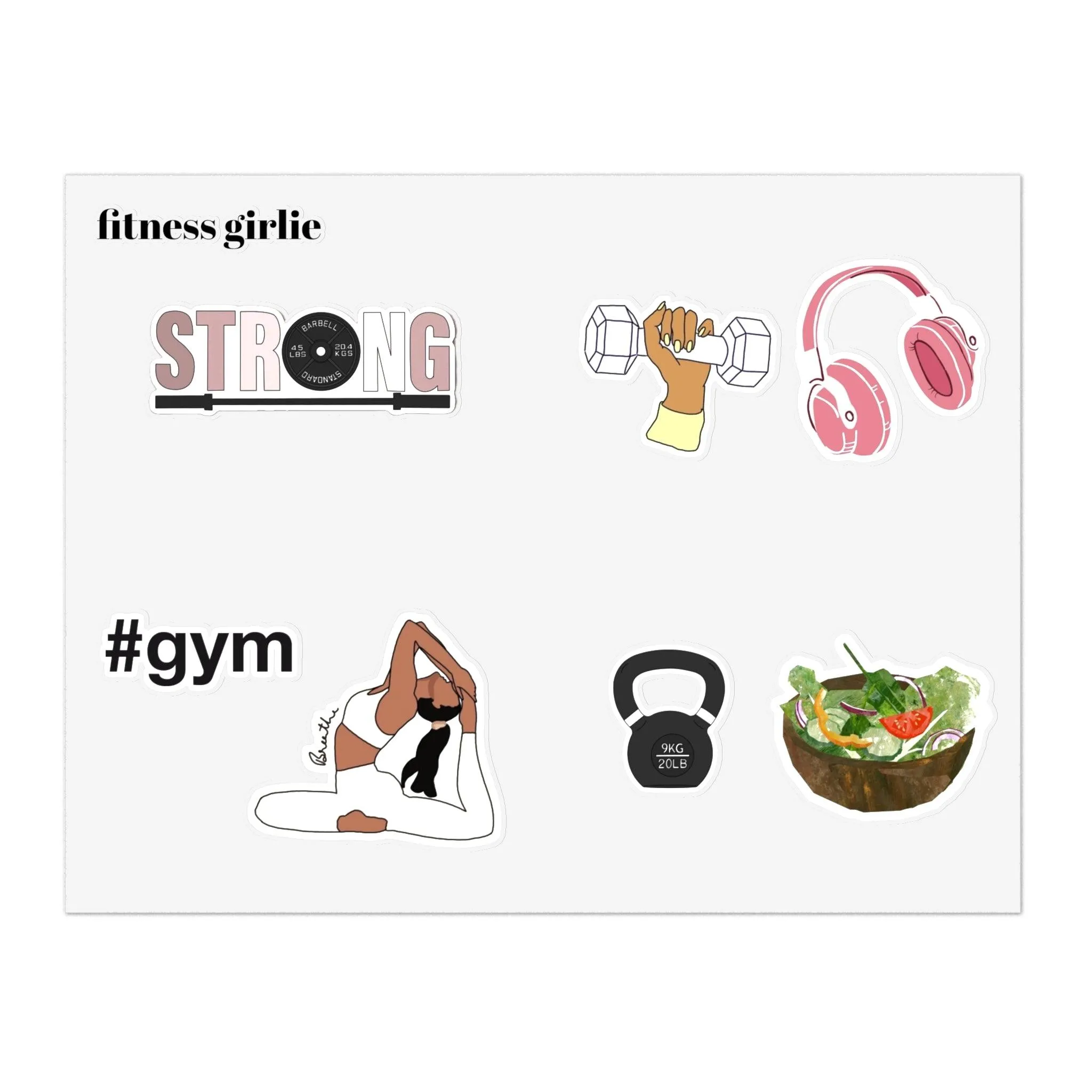 Fitness Girlie Phone Stickers for Phone Cases – Perfect for Personalizing Your Style!