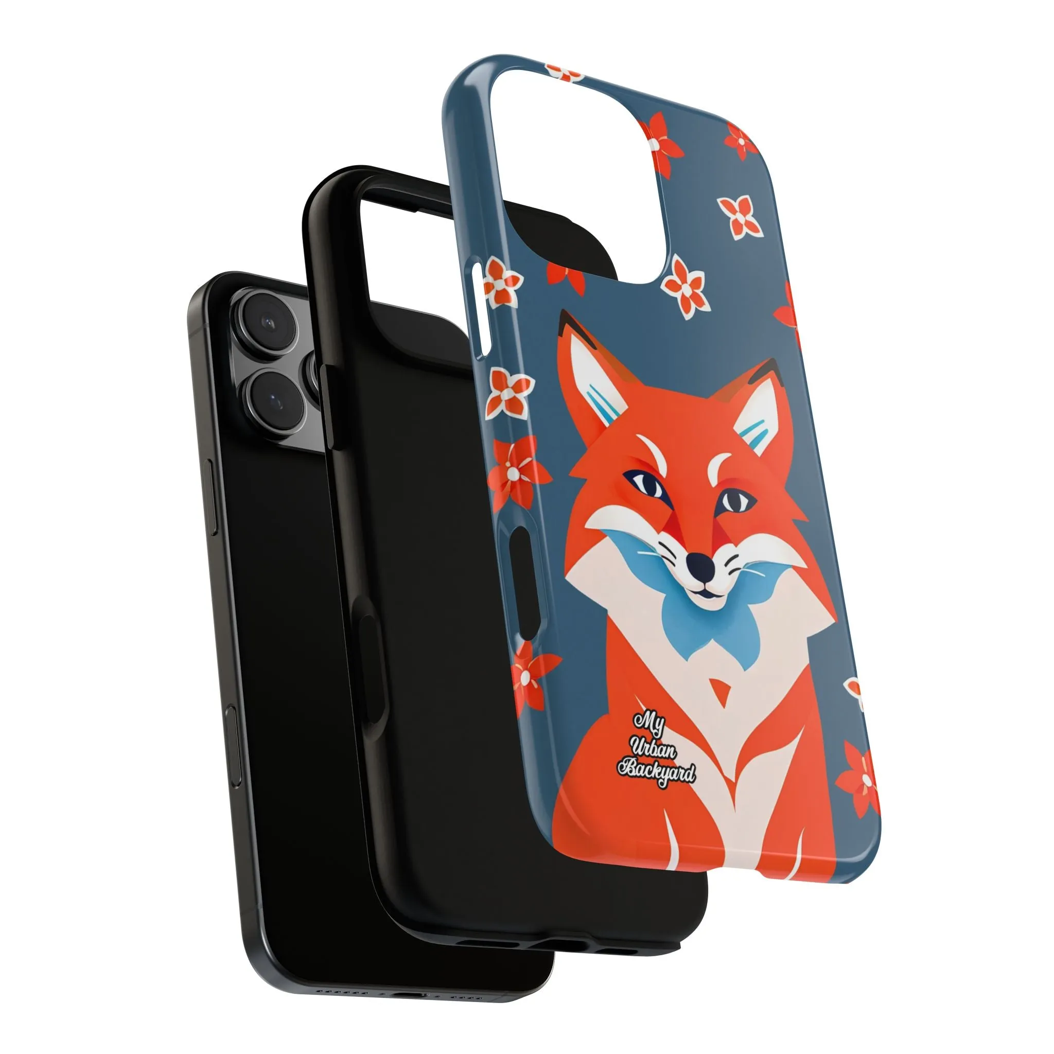 Fox with Flowers, Cell Phone Case - Apple, Samsung or Google Pixel