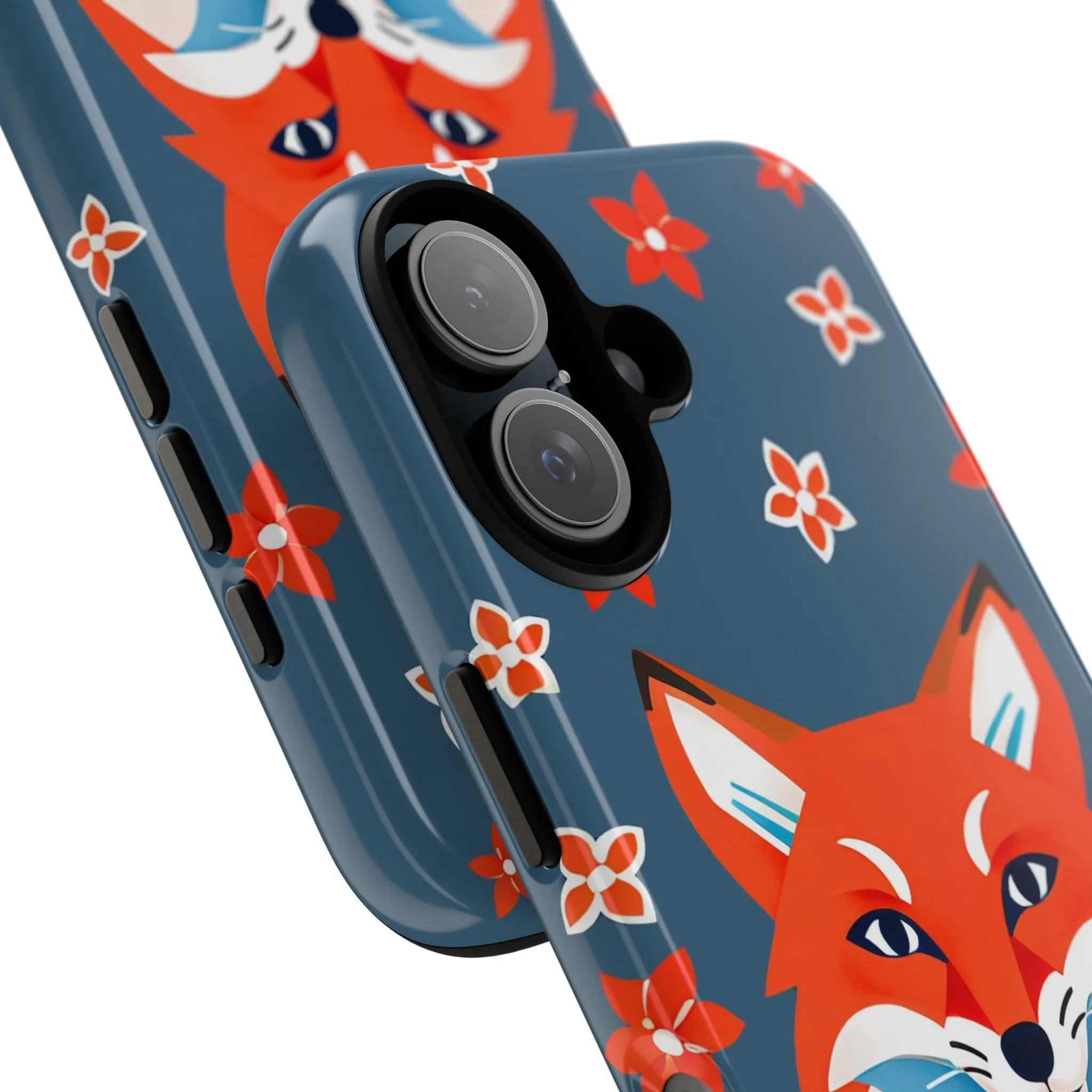 Fox with Flowers, Cell Phone Case - Apple, Samsung or Google Pixel