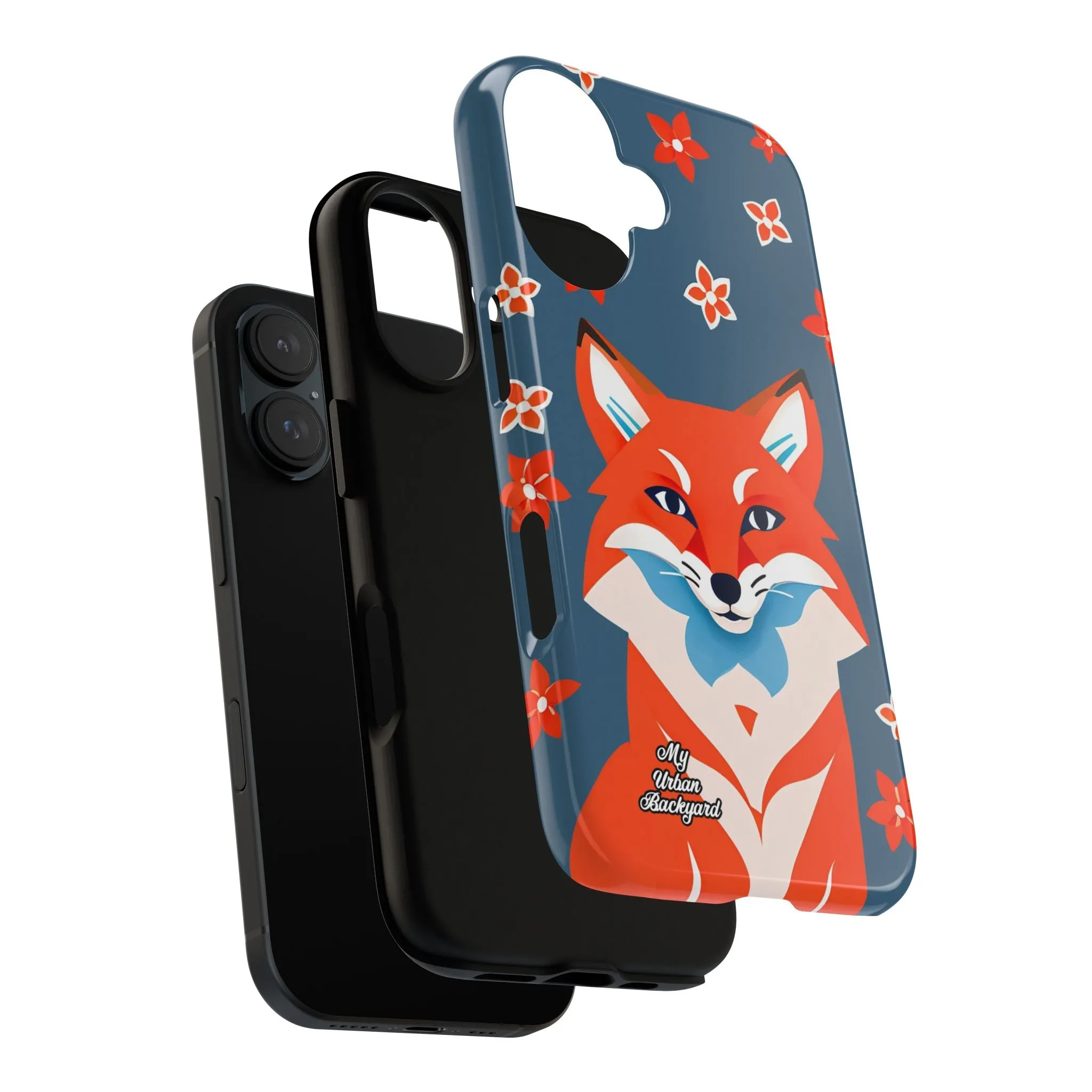 Fox with Flowers, Cell Phone Case - Apple, Samsung or Google Pixel