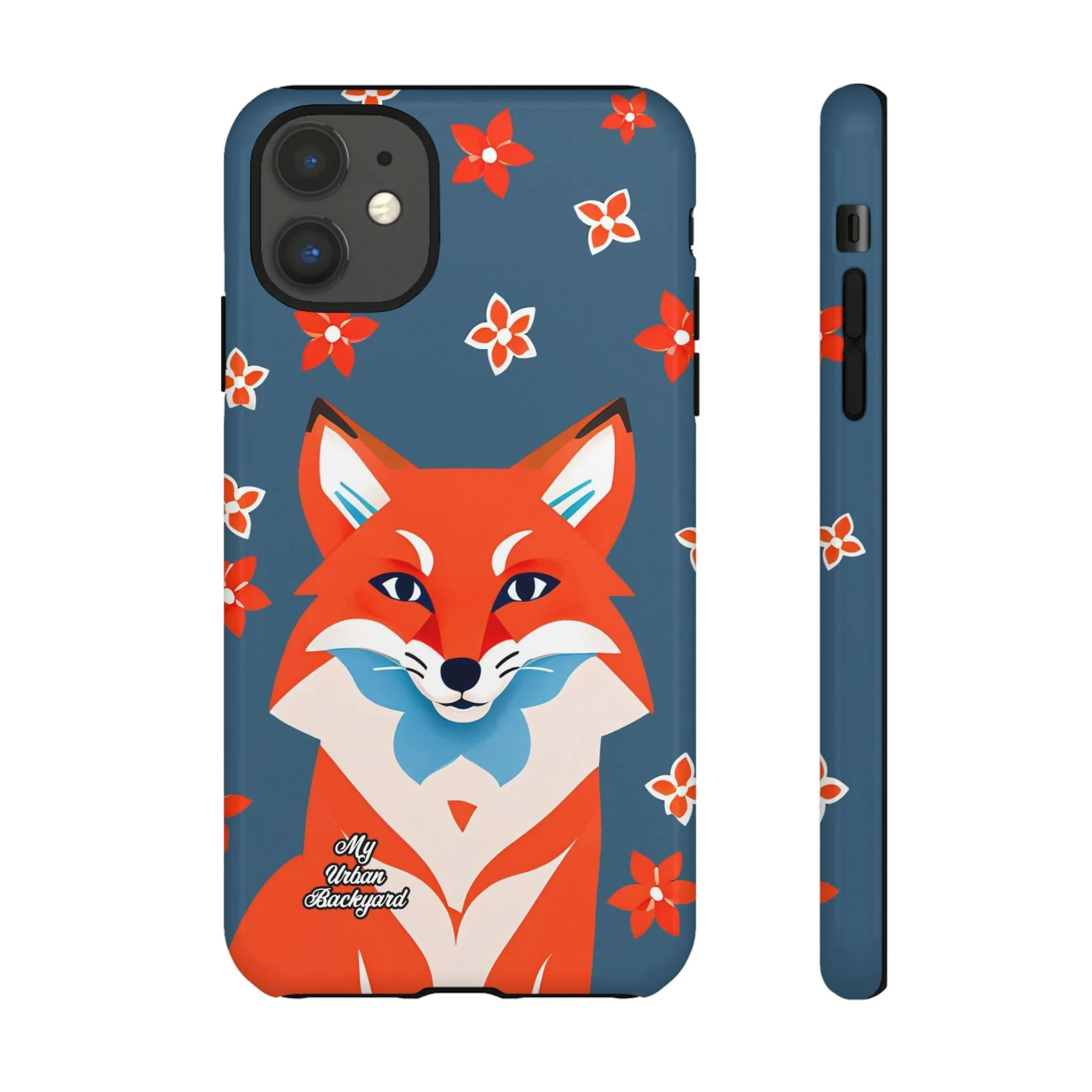 Fox with Flowers, Cell Phone Case - Apple, Samsung or Google Pixel