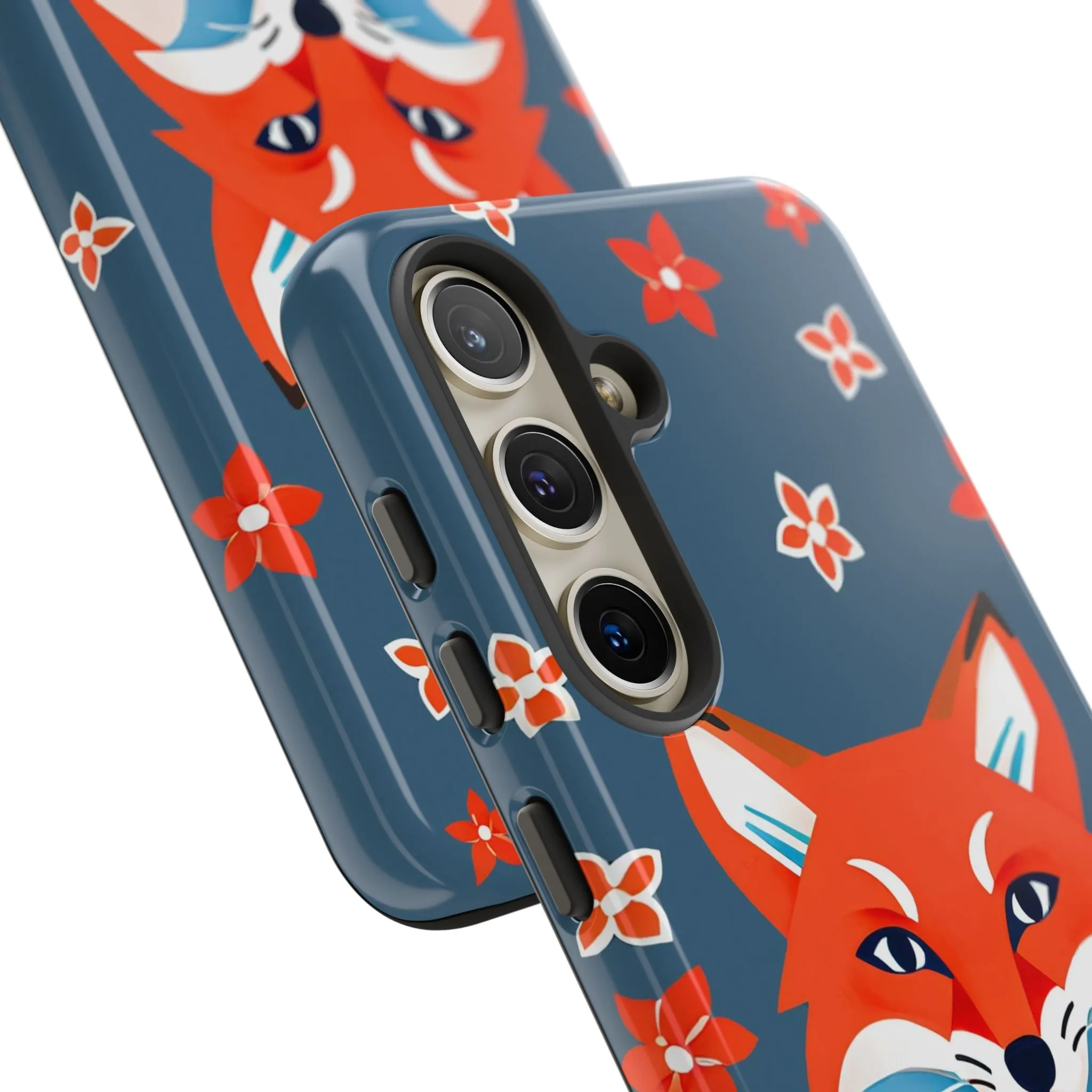 Fox with Flowers, Cell Phone Case - Apple, Samsung or Google Pixel