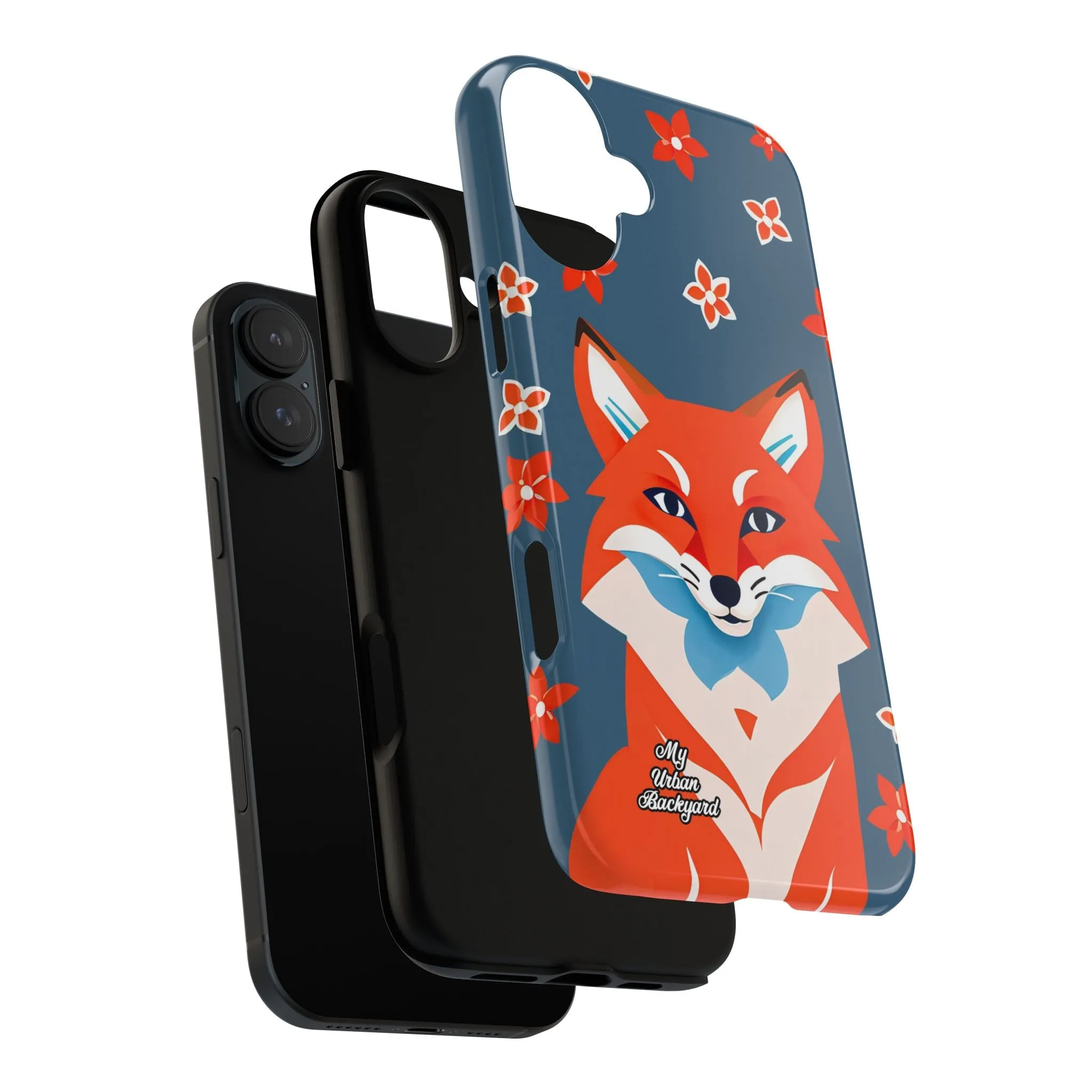 Fox with Flowers, Cell Phone Case - Apple, Samsung or Google Pixel