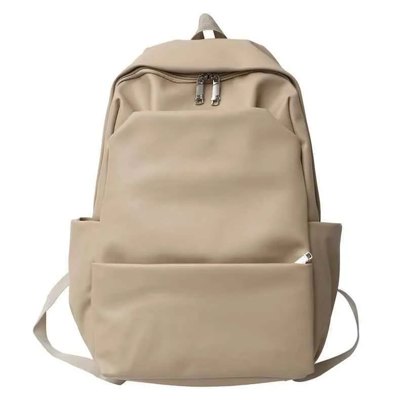 GC337: Large-Capacity, Comfortable, Leather College Cool Backpack