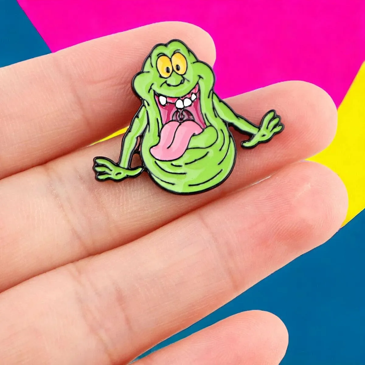 Ghost Busters Slimer Green Ghost Enamel Pin Brooch