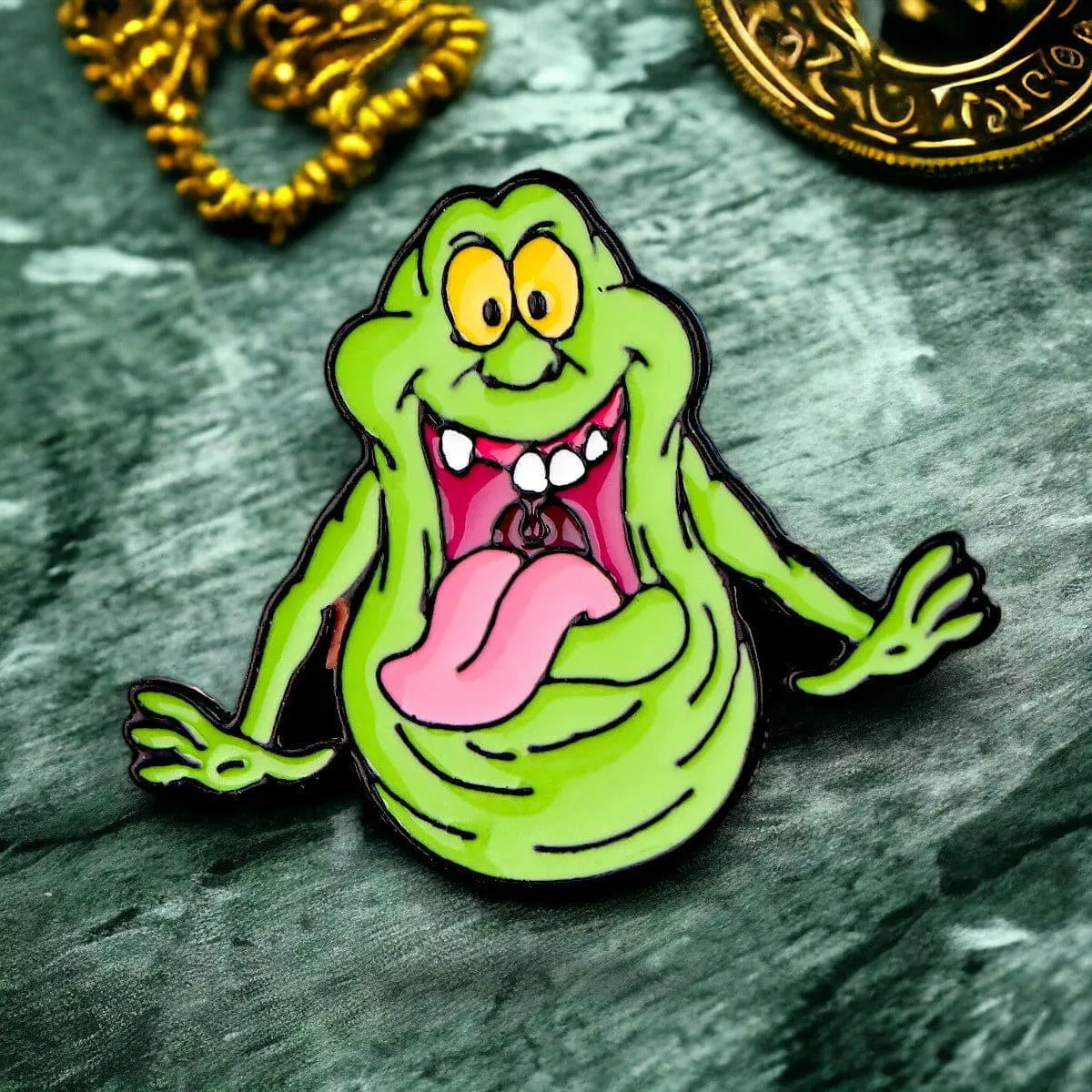 Ghost Busters Slimer Green Ghost Enamel Pin Brooch