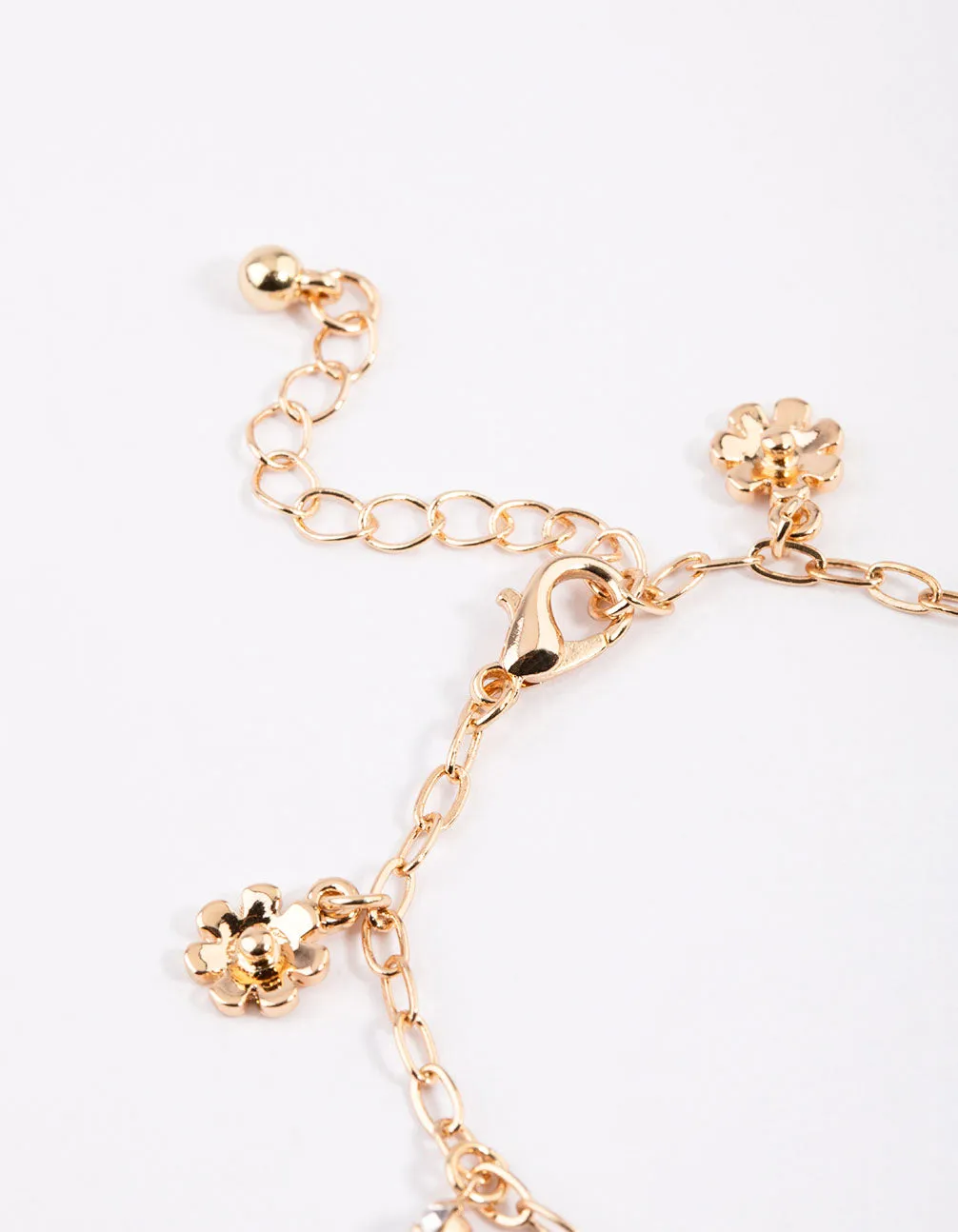 Gold Charm & Pearl Chain Bracelet Pack