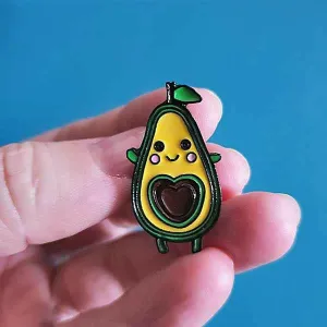 Happy Avocado Fruit Enamel Pin Badge Brooches