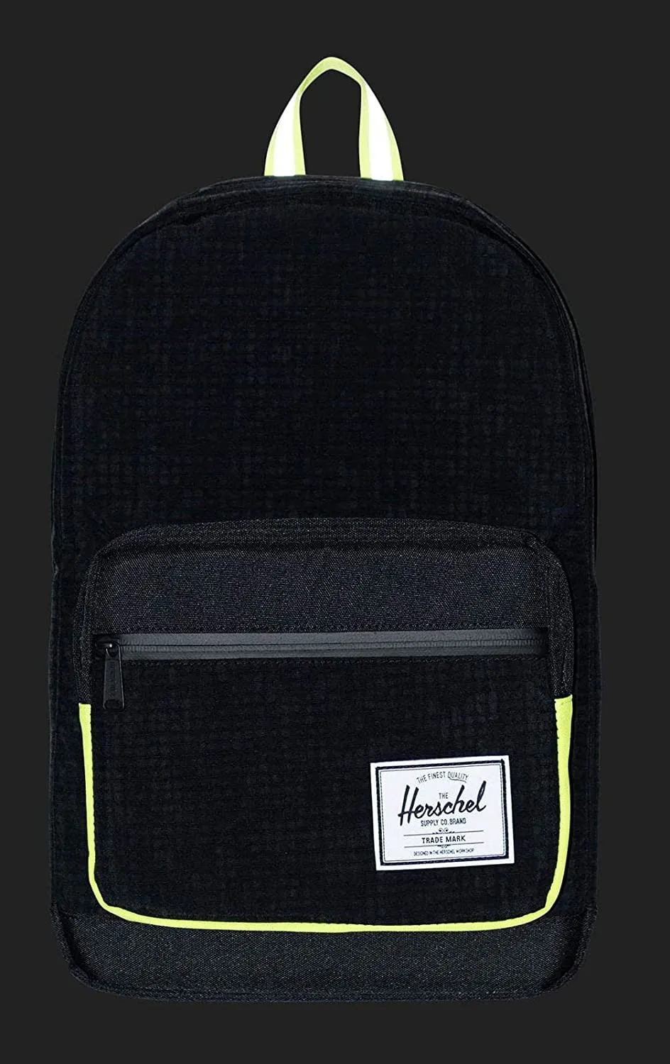 Herschel Unisex Black Enzyme Ripstop/Black/Safety Yellow Pop Quiz One Size Backpack - 1011-04886-OS