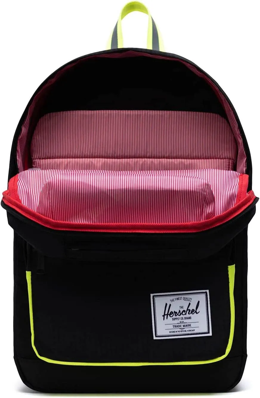 Herschel Unisex Black Enzyme Ripstop/Black/Safety Yellow Pop Quiz One Size Backpack - 1011-04886-OS