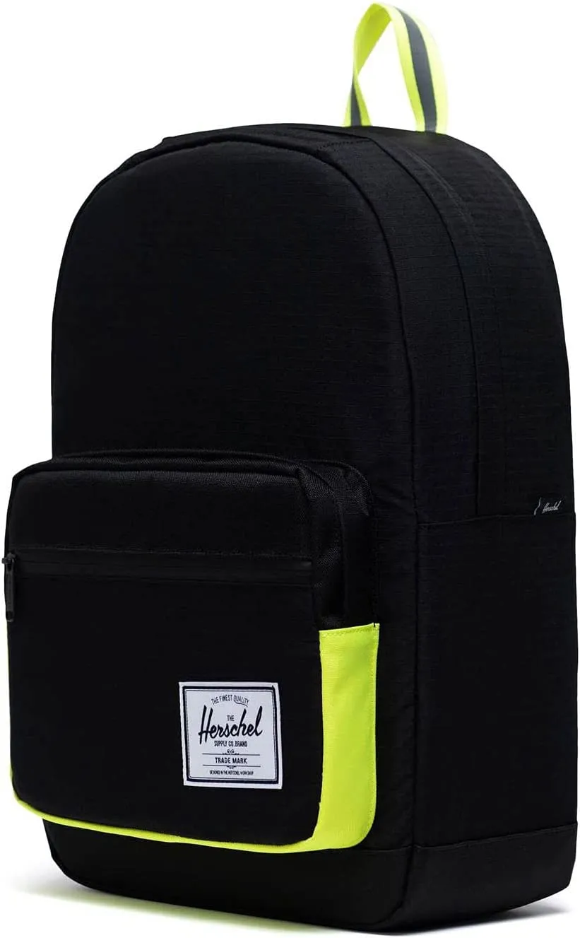 Herschel Unisex Black Enzyme Ripstop/Black/Safety Yellow Pop Quiz One Size Backpack - 1011-04886-OS