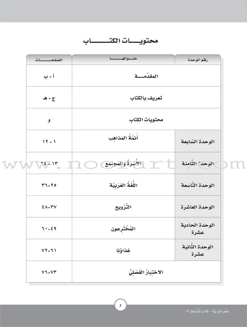 ICO Learn Arabic Workbook: Level 12, Part 2 تعلم العربية