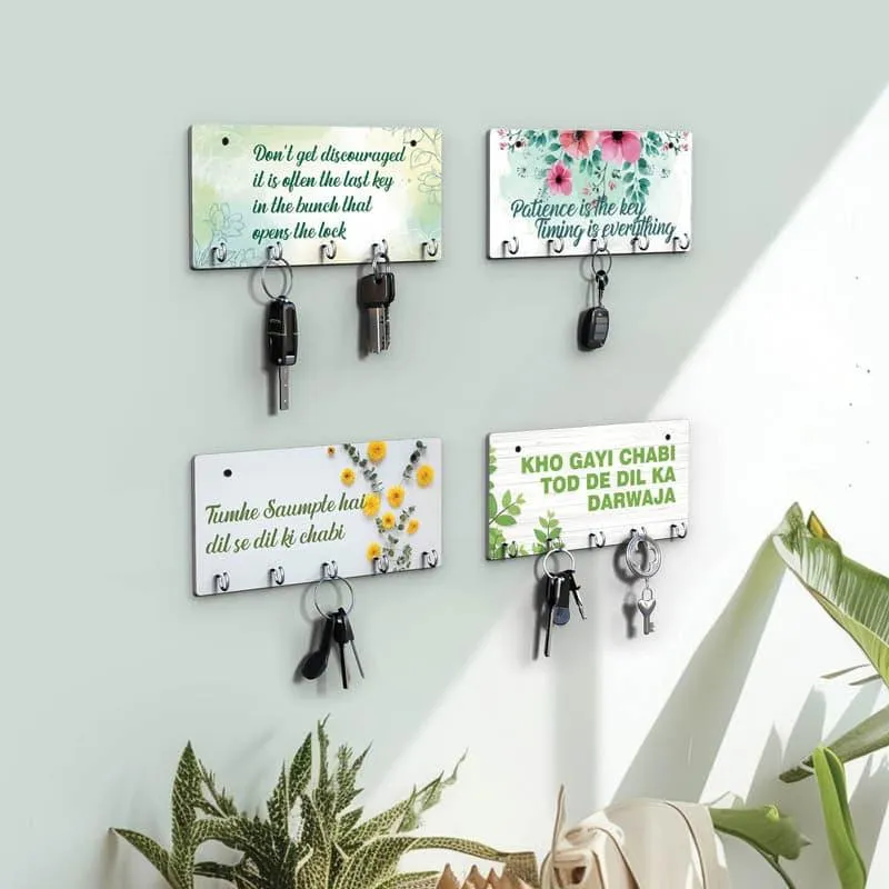 Inspire Flora Key Holder - Set Of Four