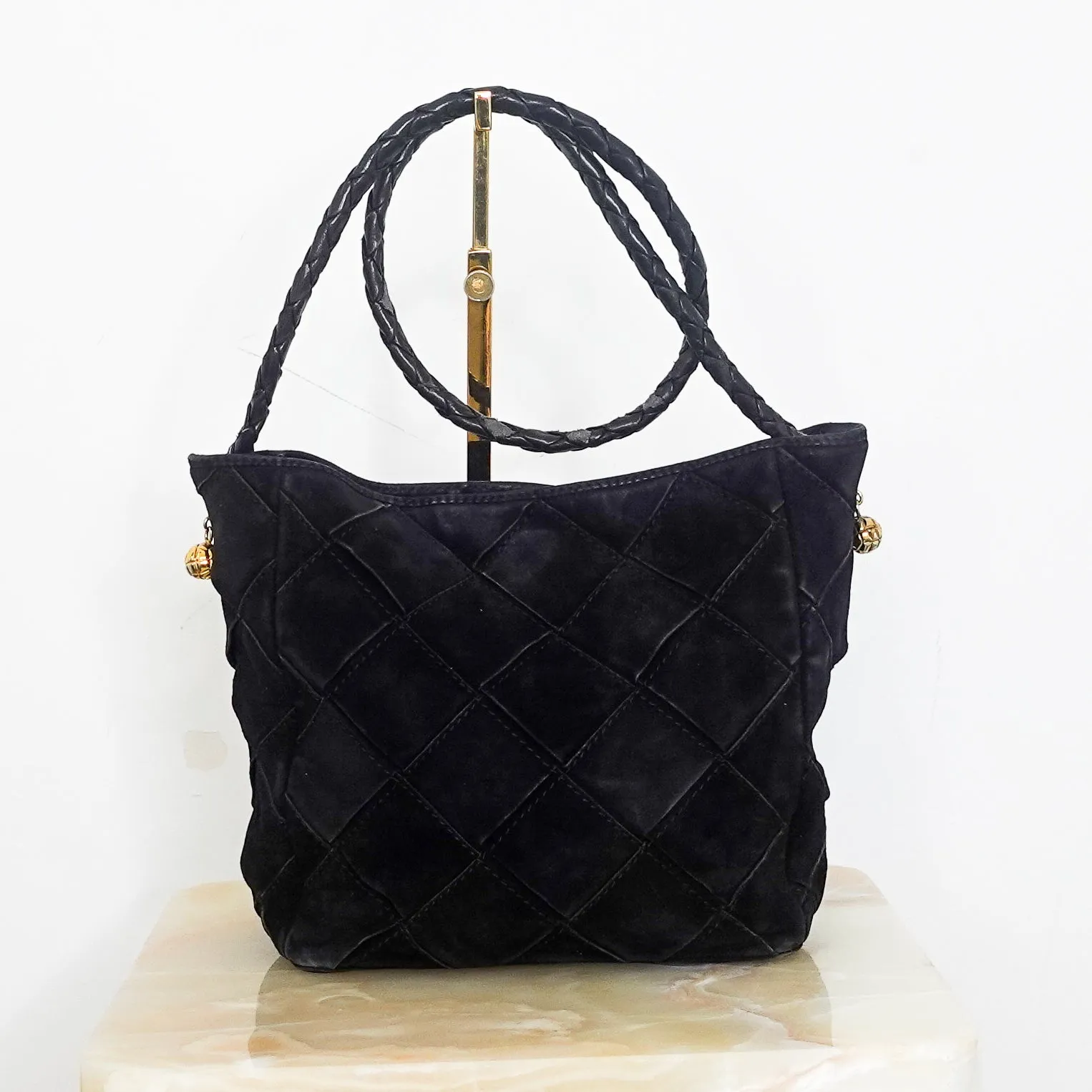 Intrecciato-weave crossbody