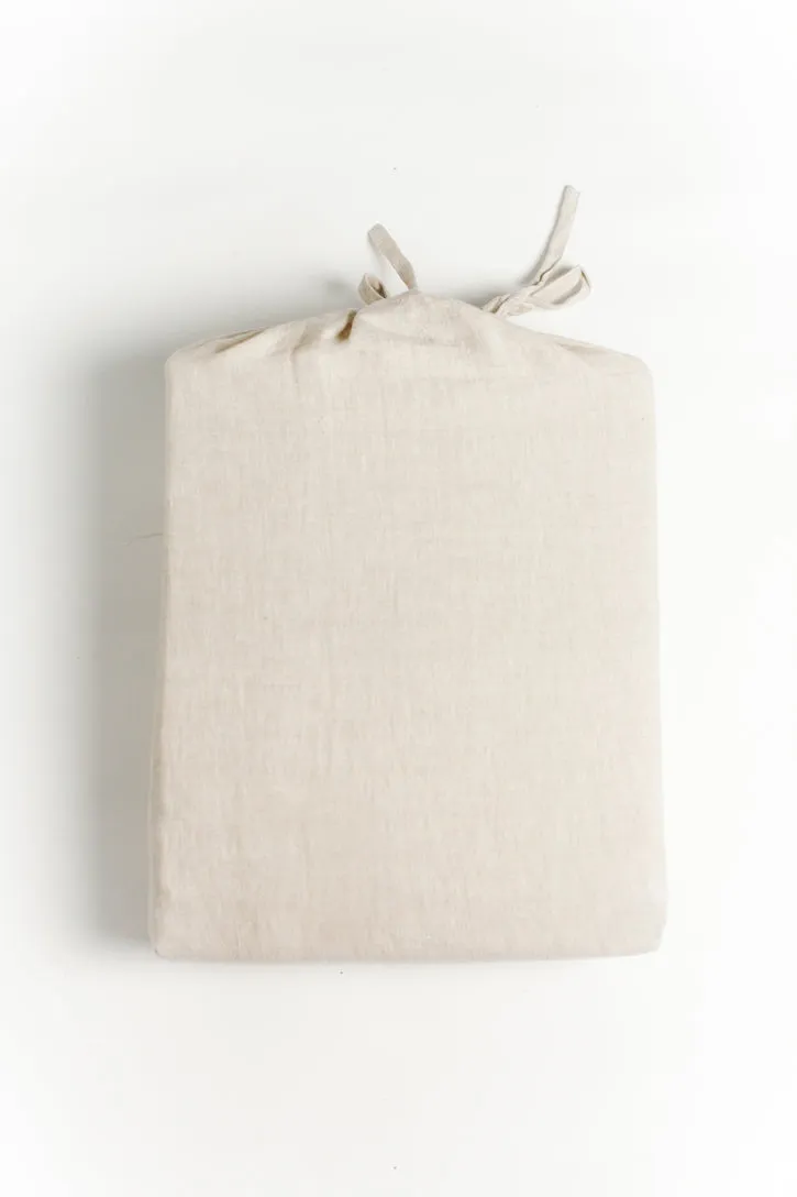 Linen Duvet Cover Set - Natural Chambray