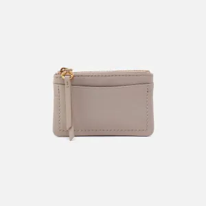 Lumen Card Case In Pebbled Leather - Taupe